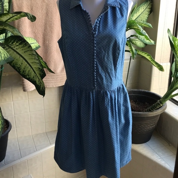 Kenzie adorable chambray polka dot dress - Picture 4 of 5